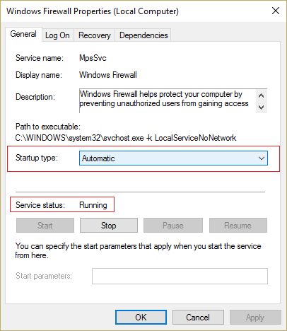 make sure Windows Firewall and Filtering Engine services are running