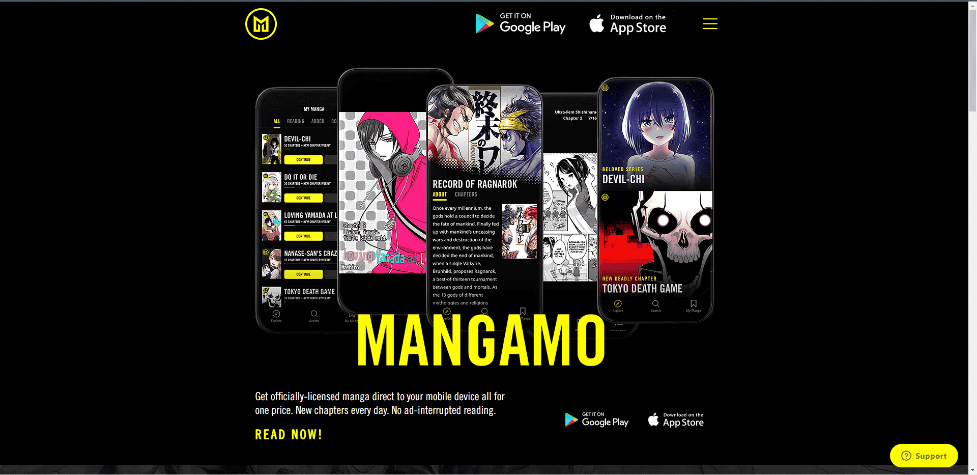 Mangamon virallinen verkkosivusto