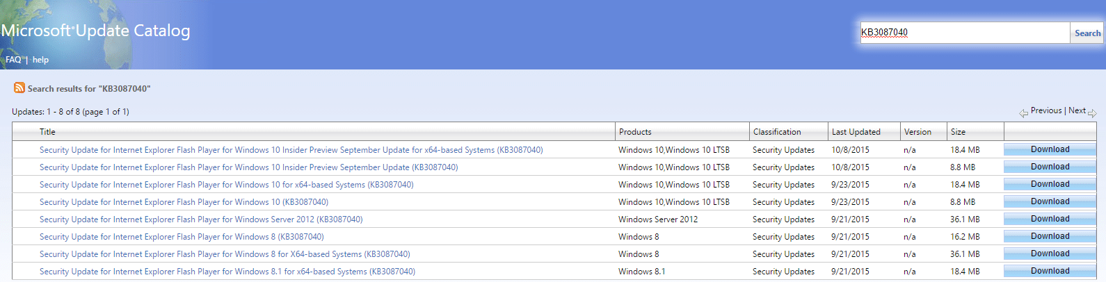 microsoft update catalog