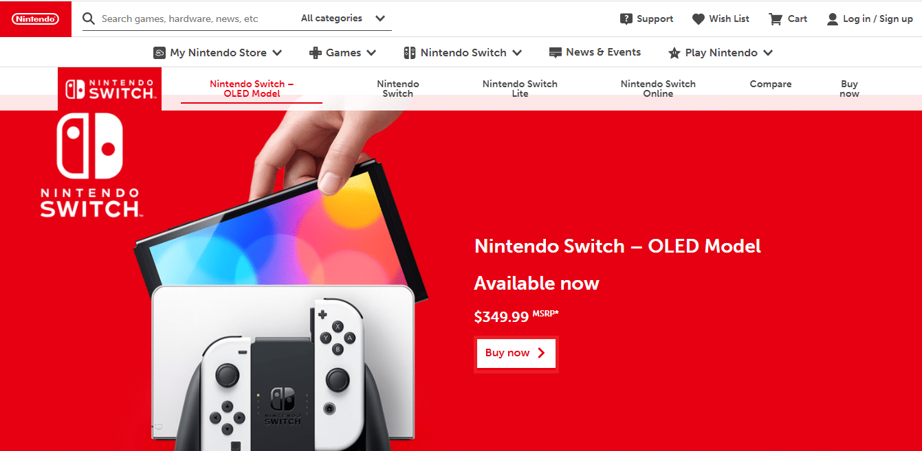 Przełącznik Nintendo OLED
