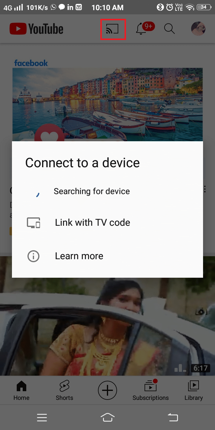Now, launch YouTube and tap Cast option | How to Cast to Xbox One from your Android Phone