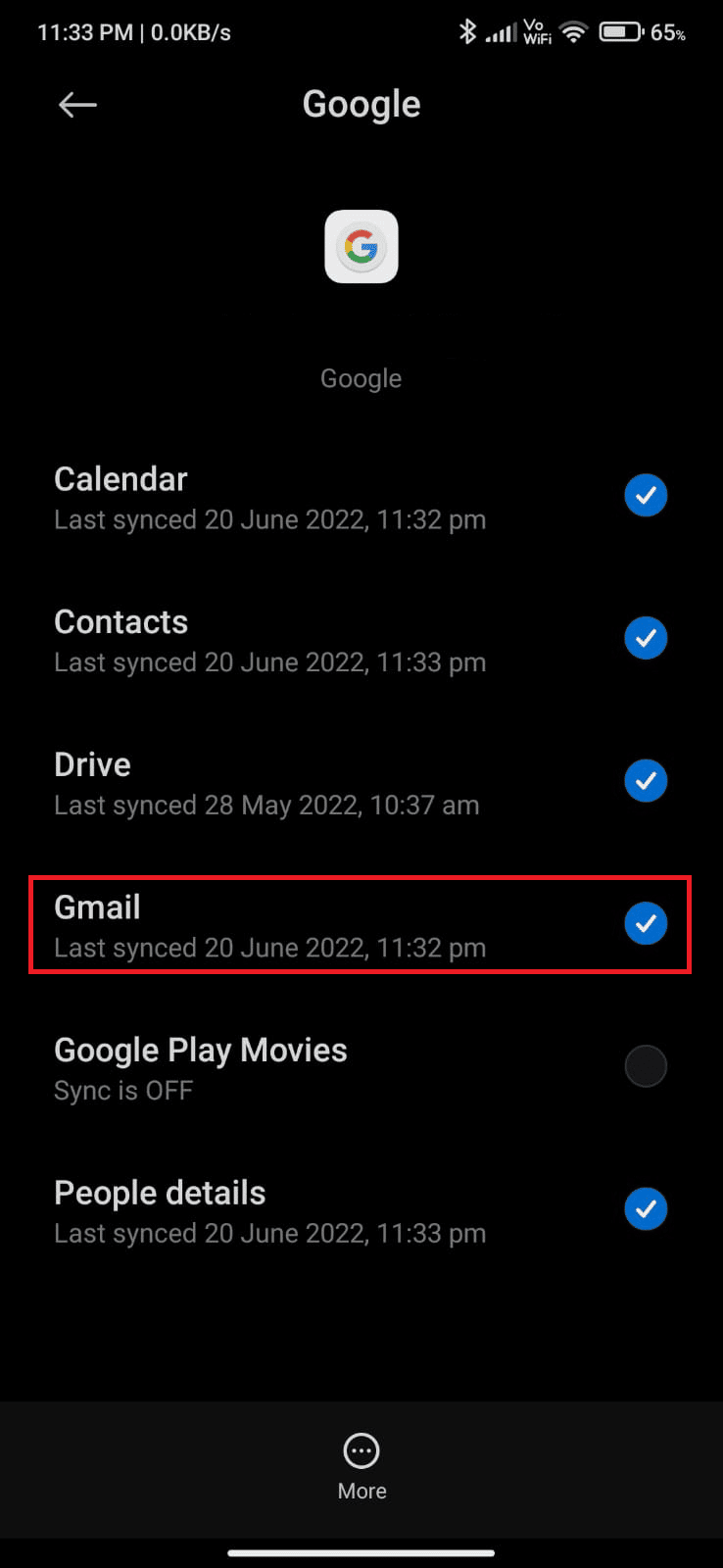 Now, wait for some time and again tap on Gmail.