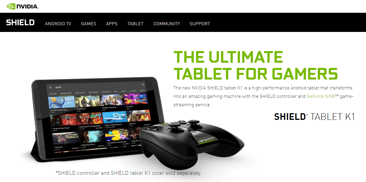 NVIDIA Shield Tablet K1. Best Android Gaming Console