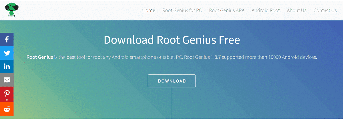 Amptelike webwerf vir Root Genius