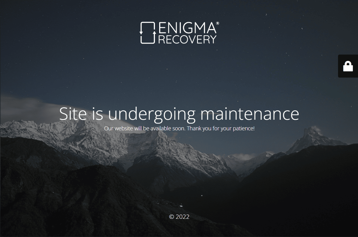 Official website of Enigma Recovery