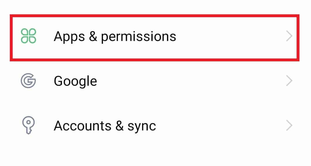 Open Apps and Permissions