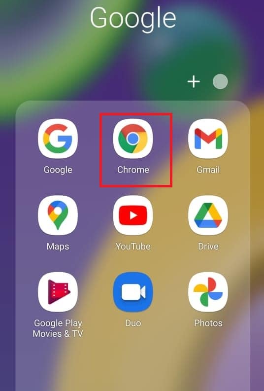 Откройте Chrome на своем устройстве Android.