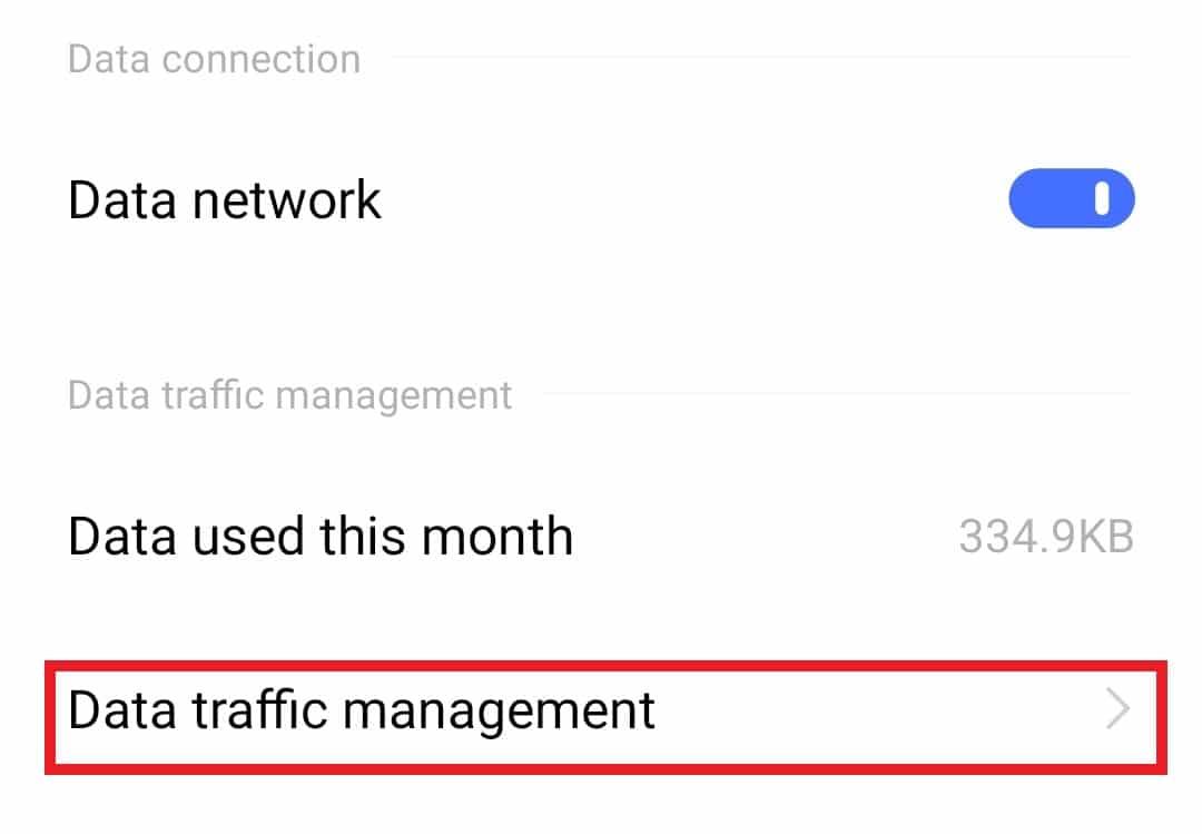 Open Data traffic management