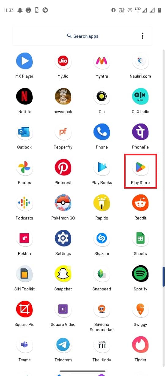 Откройте Google Play Store на своем мобильном телефоне.