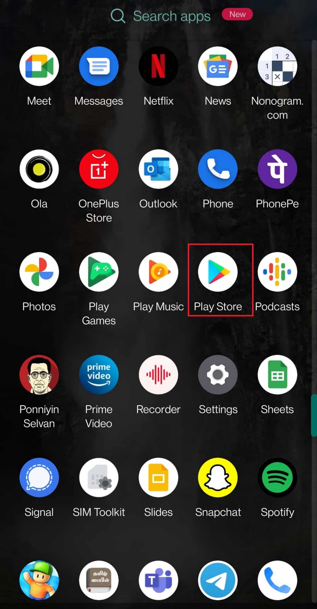 Open the Play Store on your Android phone