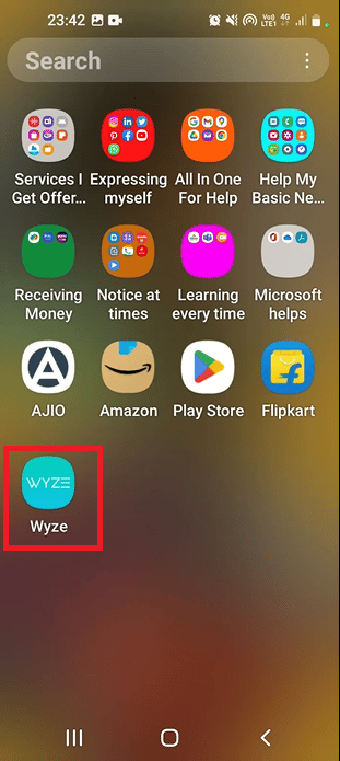 open the Wyze app
