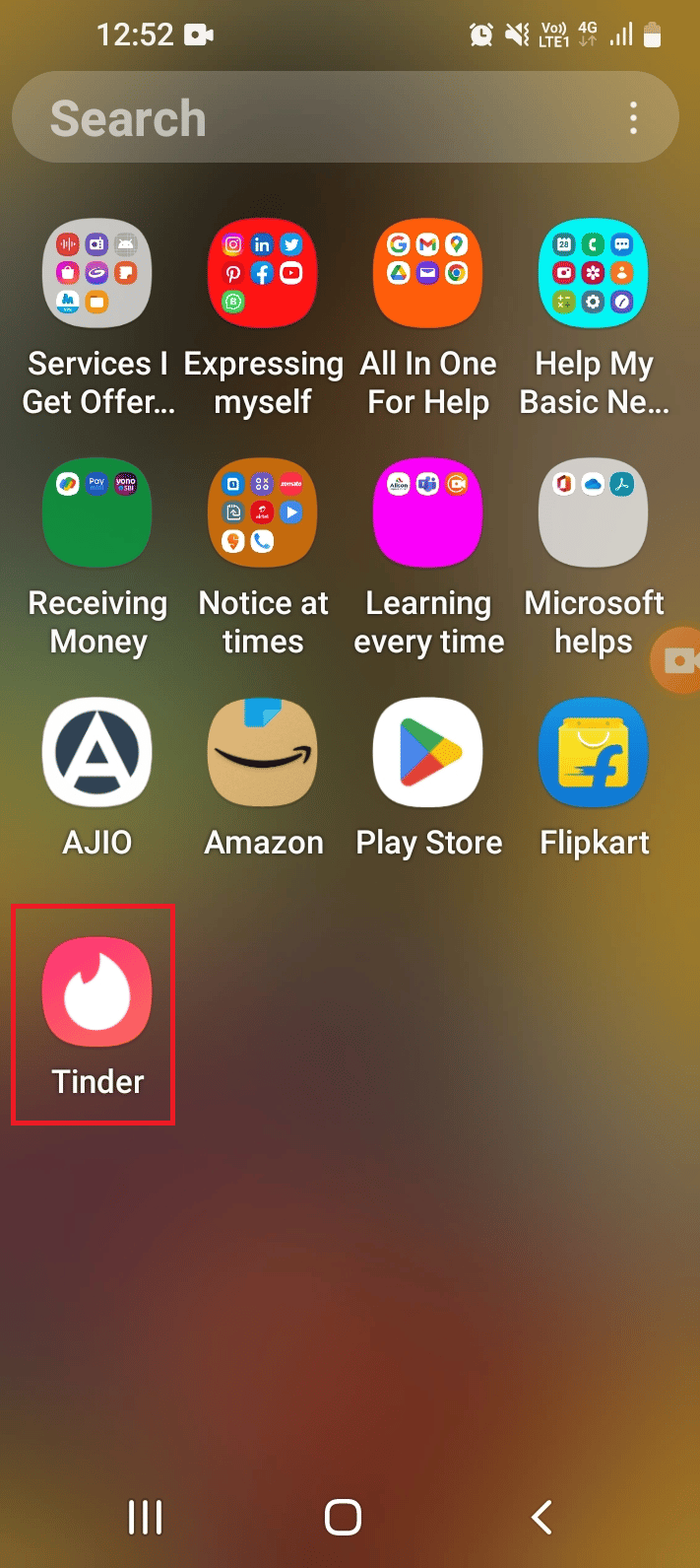 open Tinder app
