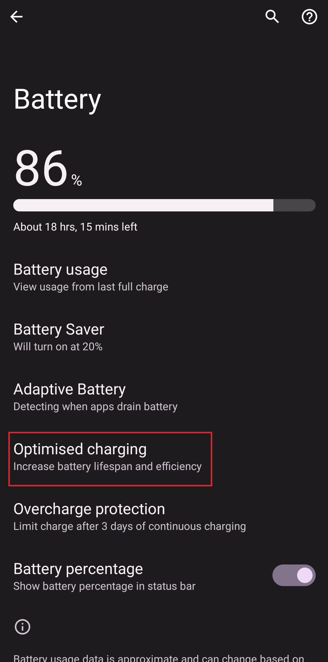 Optimised charging
