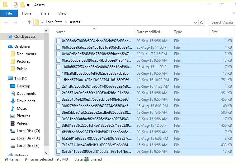 permanently delete the files Assets folder under Localstate