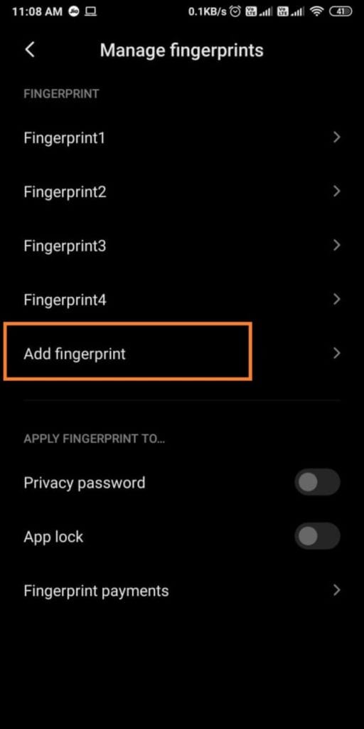 Manage Fingerprints | How To Turn On Your Phone Without Power Button
