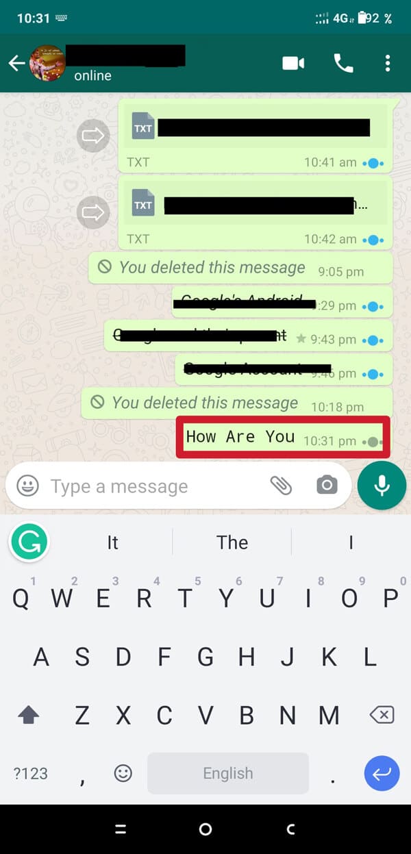 Now send the message, and it will be delivered in a Monospaced format. | How to Change Font Style in WhatsApp