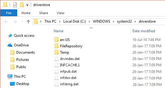 rename the file in driver store system 32