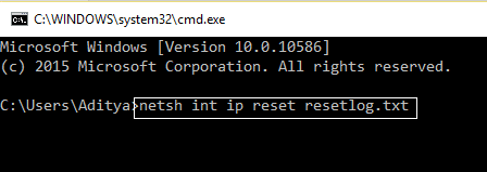 reset ip without directory