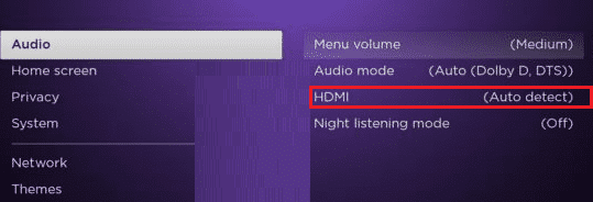 roku-audio-mode-settings HDMI