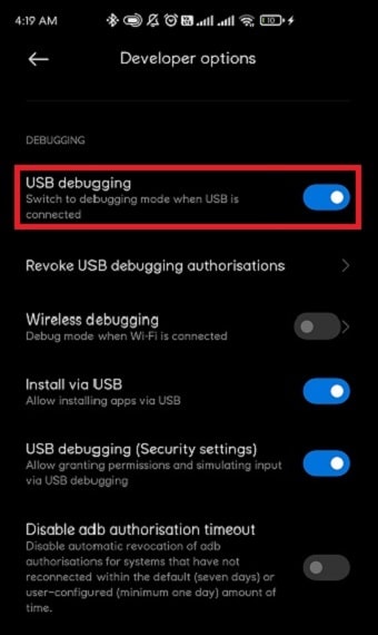 Scroll down and enable USB Debugging under Debugging using the toggle. How to Root Android Phone