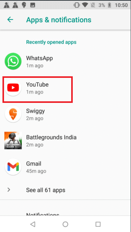 Scroll down and tap on YouTube in the list of apps. Fix Network Error 503