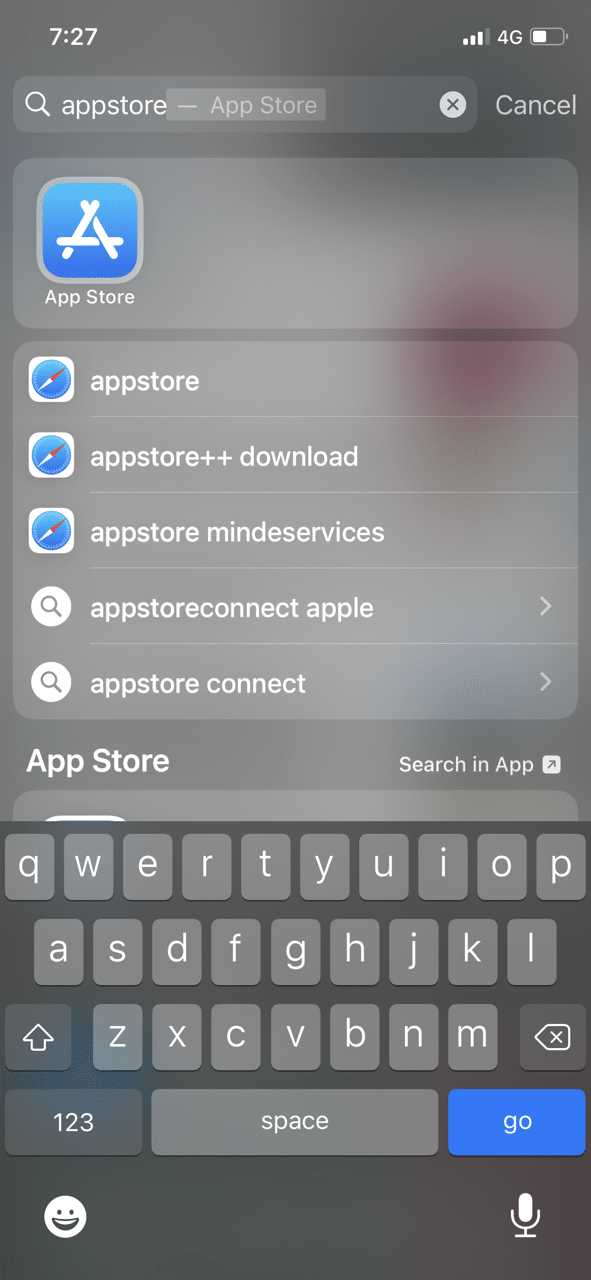search for App Store