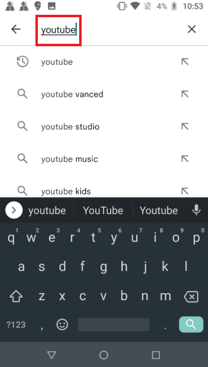 Найдите Youtube в строке поиска. Исправить сетевую ошибку 503