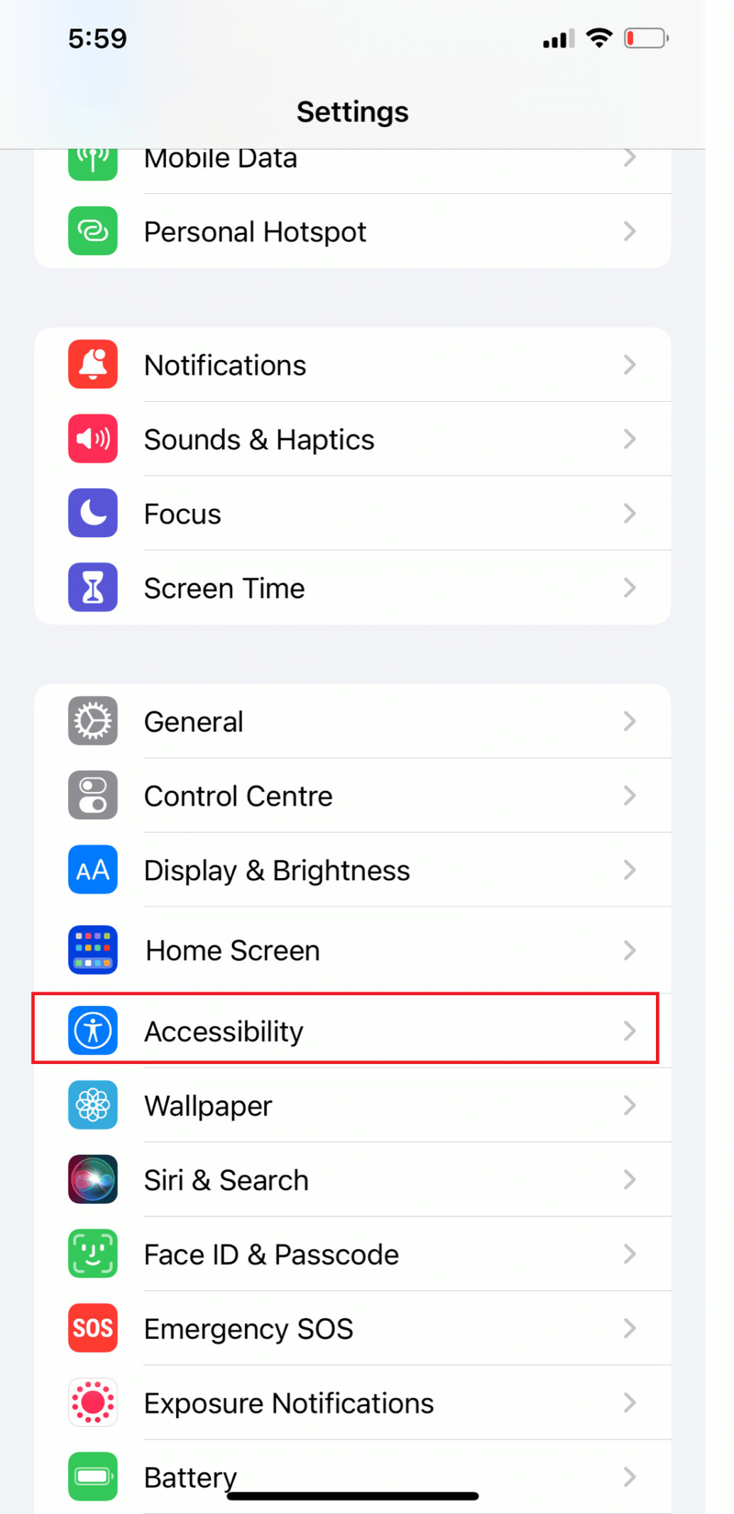 Select Accessibility | How to Fix Ghost Touch on iPhone 11