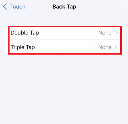 Select Double Tap or Triple Tap