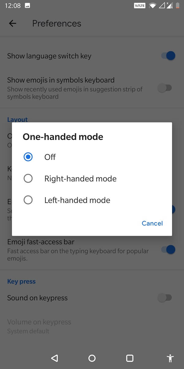 select if it has to left-handed or right-handed. 
