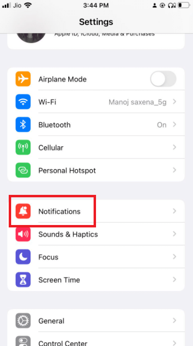 Select Notifications. How to Turn Off Deliver Quietly on iMessage