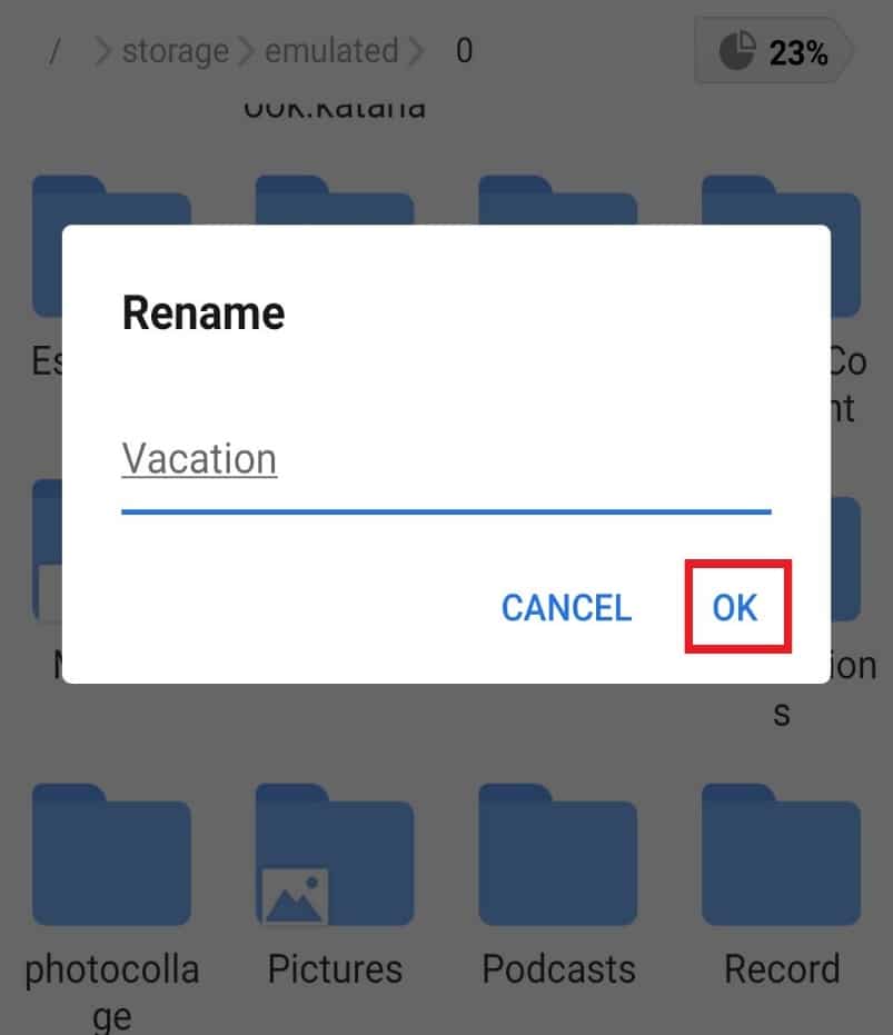 Select OK. How to Use .estrongs on Android
