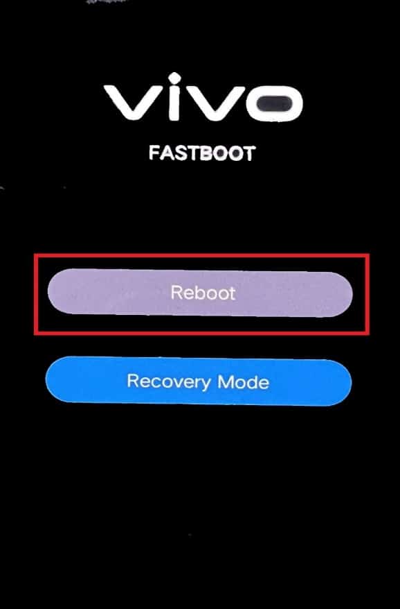 Select Reboot