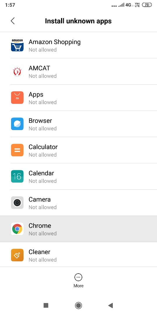 select the browser from where you want to download the APK