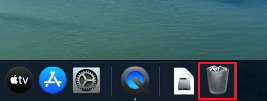 select the trash icon in Mac