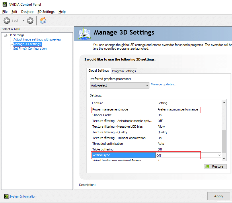 set power management mode to maximum in 3d settings of NVIDIA control panel and disable Vertical sync