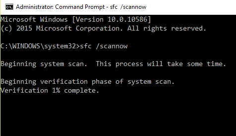 Команда sfc scan now для устранения проблем с сбоем Minecraft в Windows 10