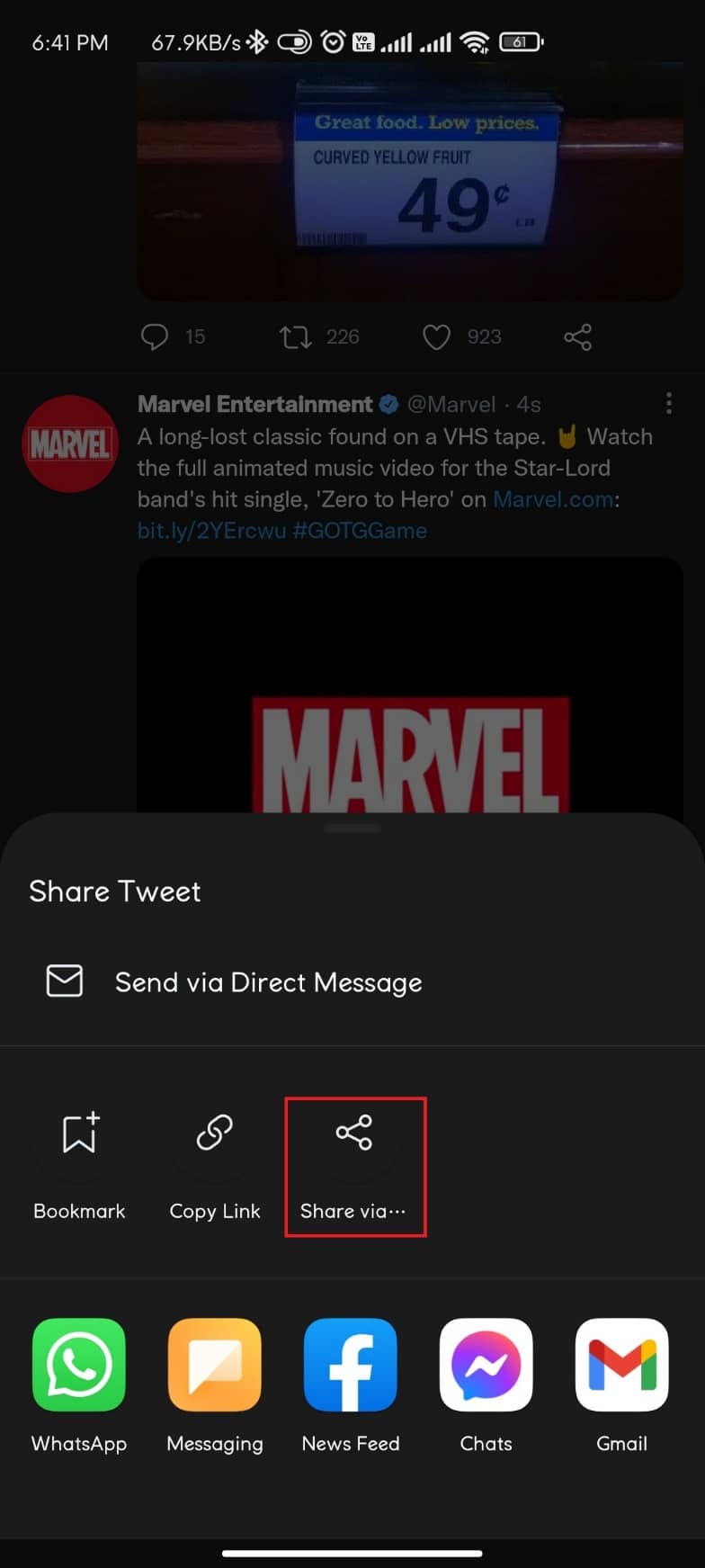 Share menu in twitter app for Android. How To Save Gif from Twitter On Android And Computer