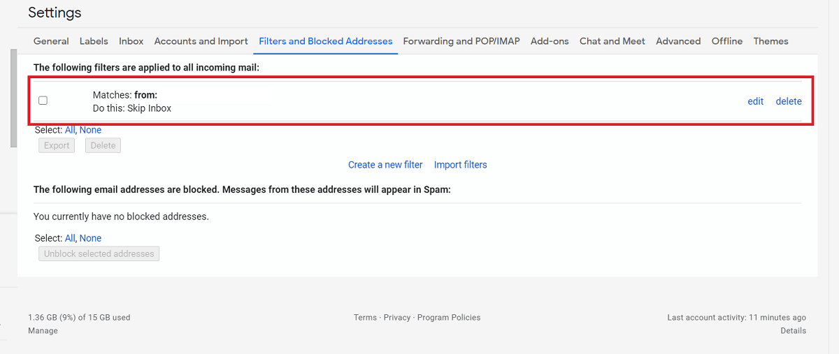 simply click on the ‘Delete’ button. | Fix Gmail Account not receiving Emails