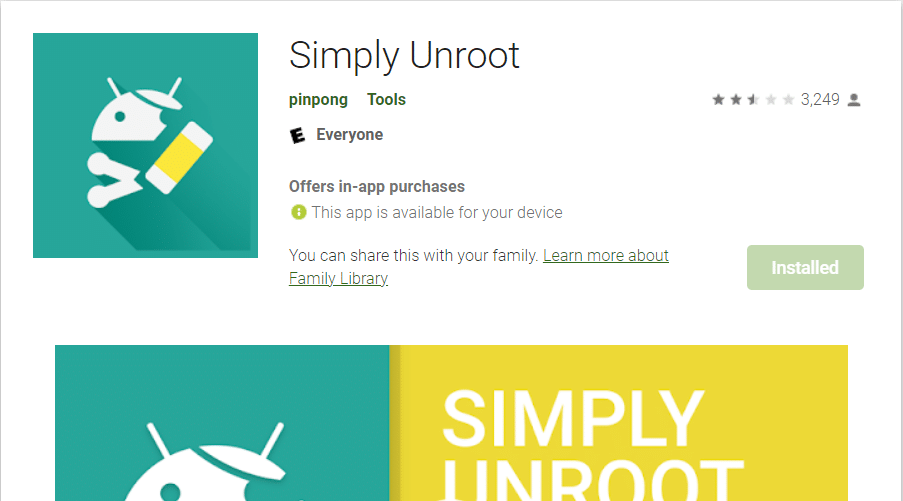 simply unroot google play store