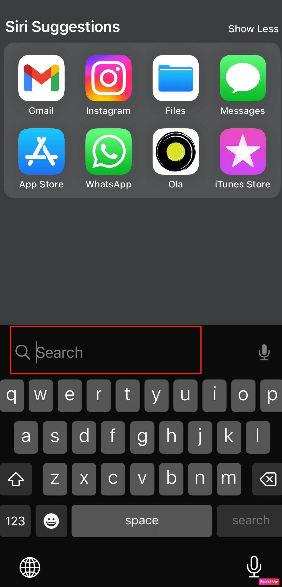 spotlight search option