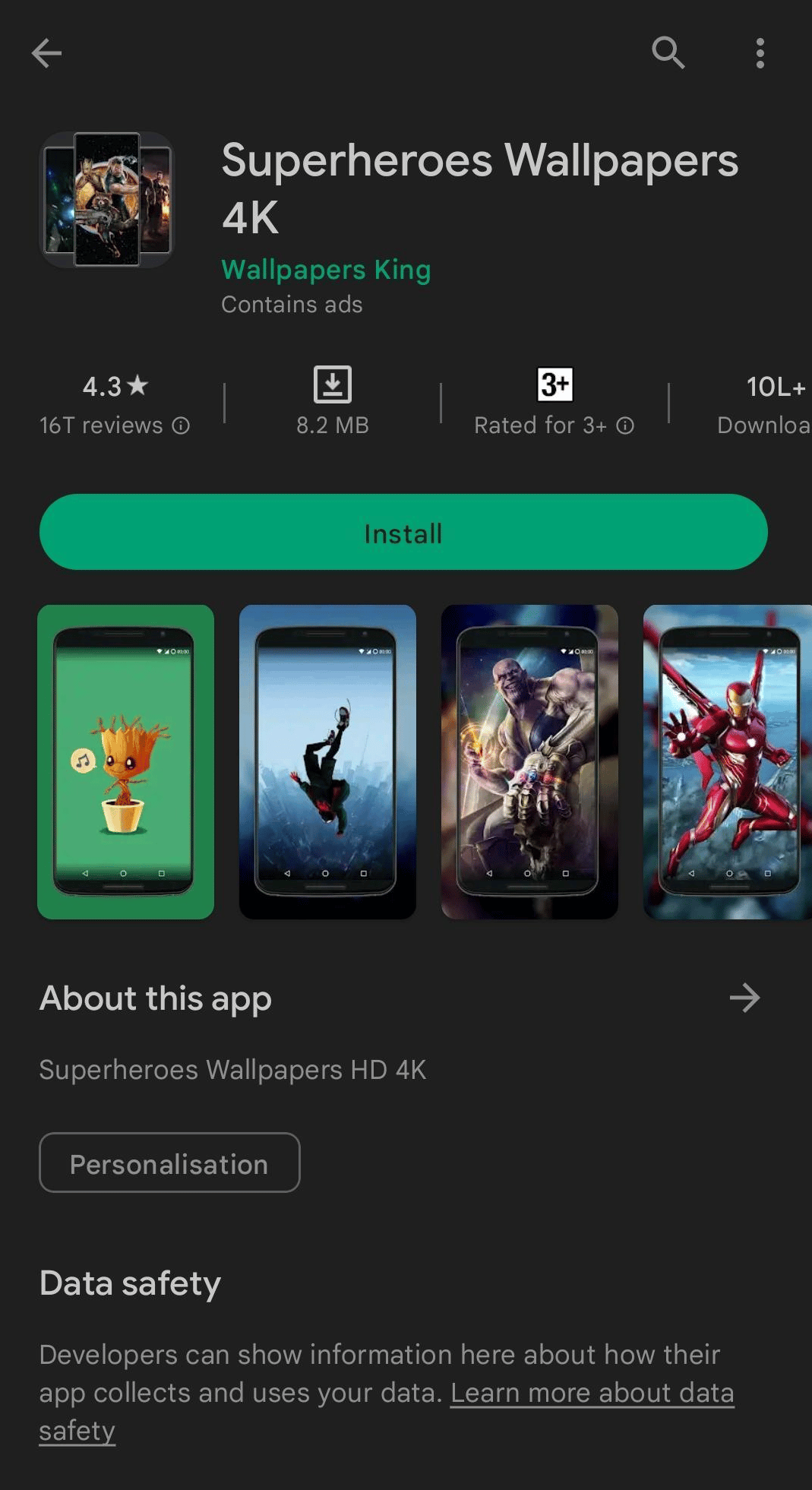 Pozadine superheroja 4K Play Store | najbolje aplikacije za pozadinu Disney