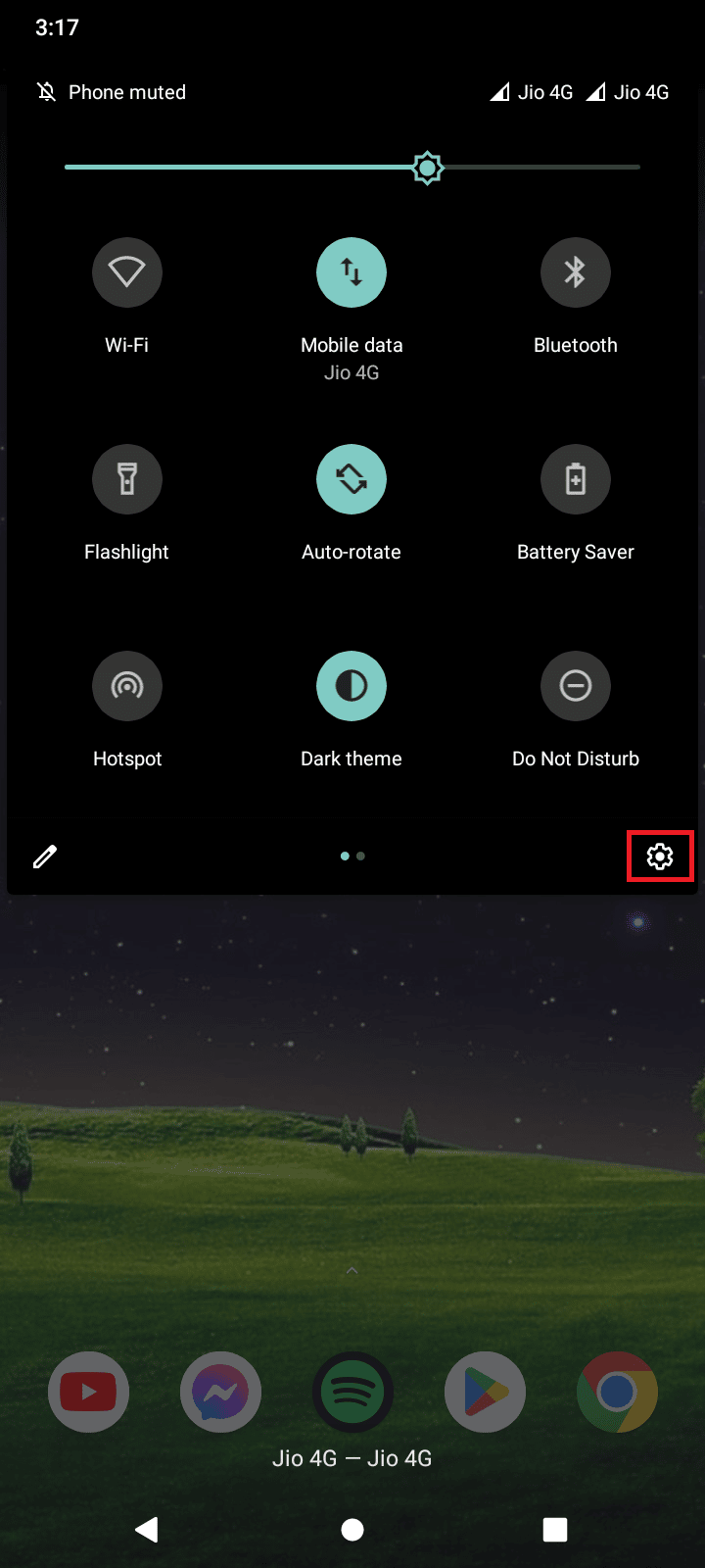 tap settings icon