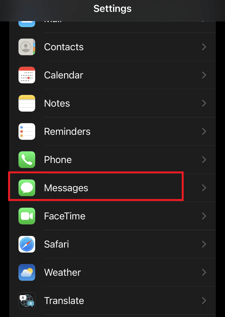 Swipe down and tap on Messages | How to Mark a Text Message as Unread on iPhone