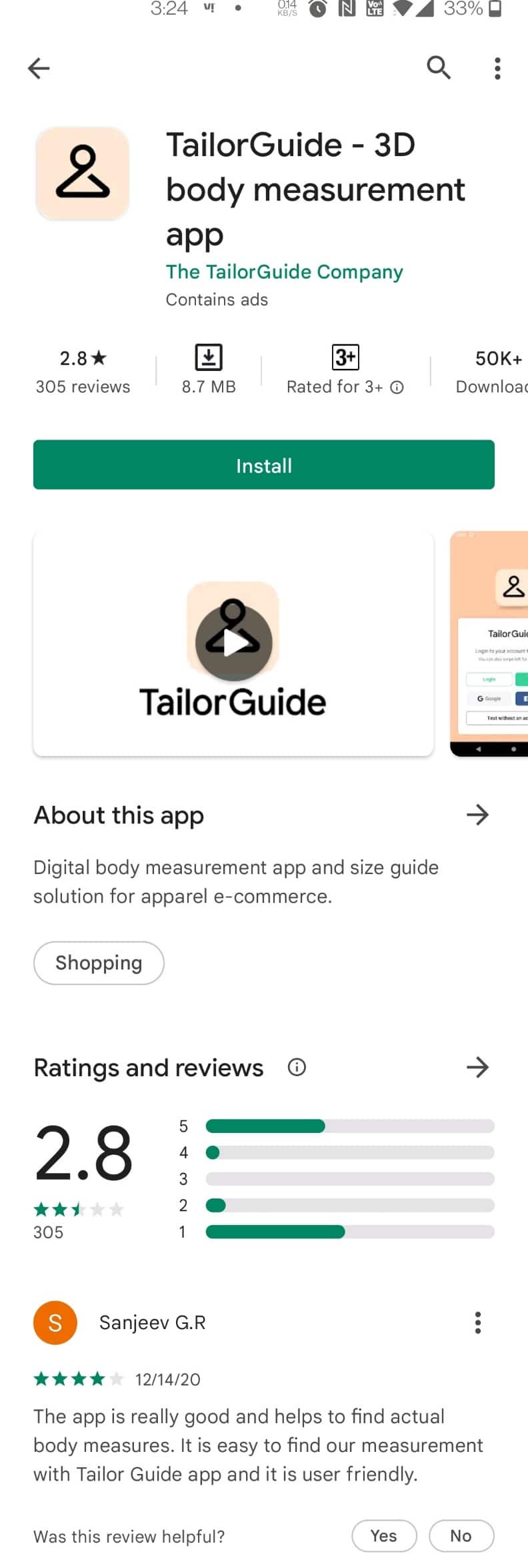 TailorGuide 3D Body Measurement App
