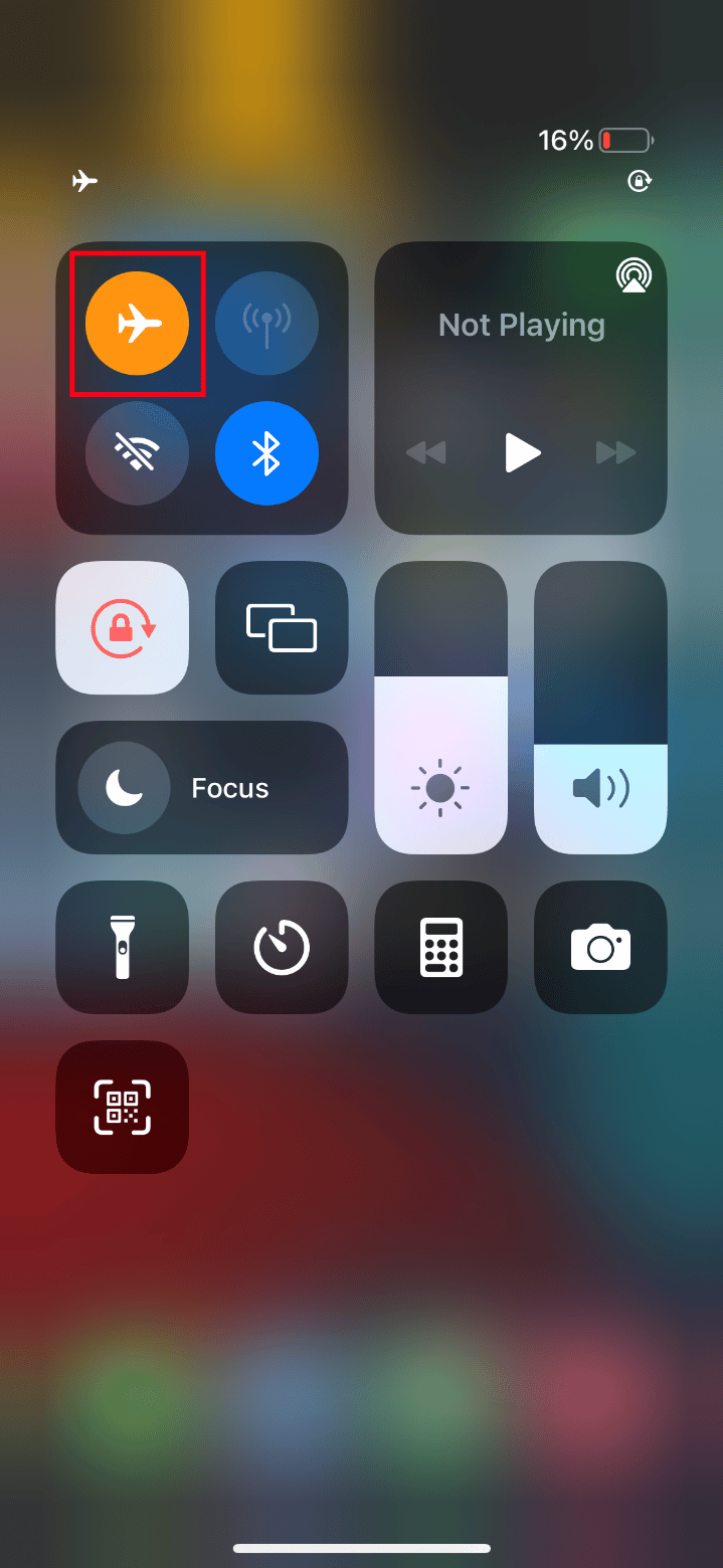 Tap and enable Airplane Mode