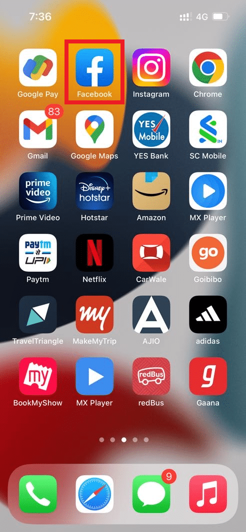 Tap Facebook icon and open it. Fix Facebook Marketplace Not Working