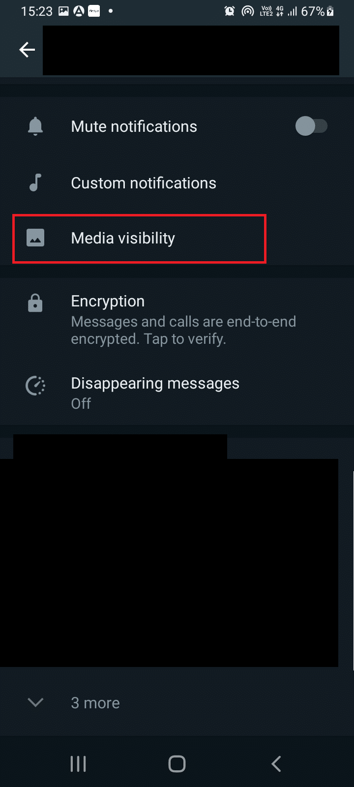 Tap Media visibility. How to Stop Auto Download in WhatsApp