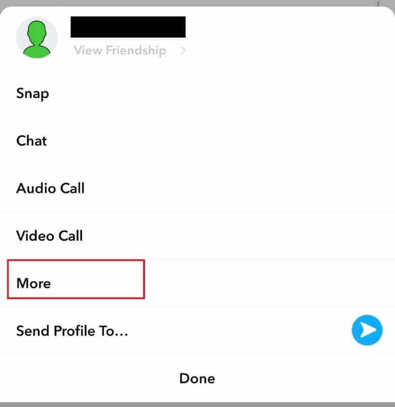 Tap More. How to View Snapchat followers count