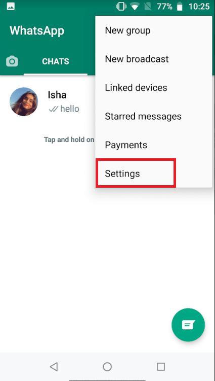 Tap on 3 dots and Select the Settings